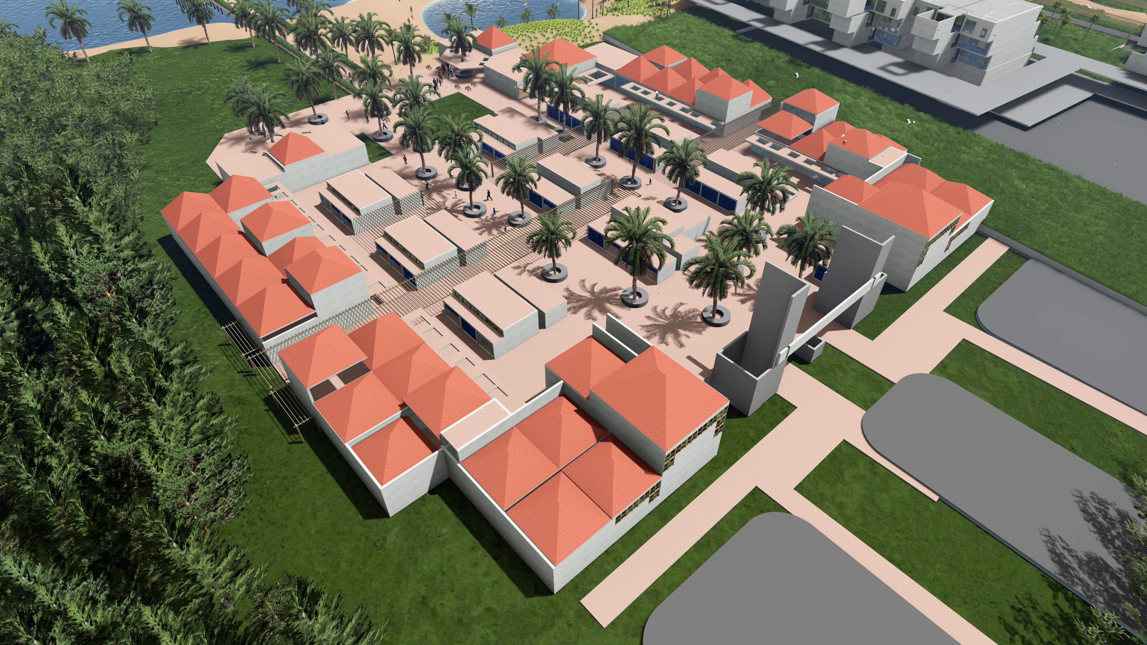 Pedestrian Boulevard & Shopping